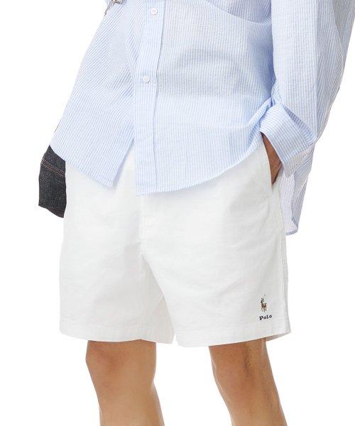 [White Collection] 클래식 핏 폴로 프렙스터 쇼츠 - 화이트