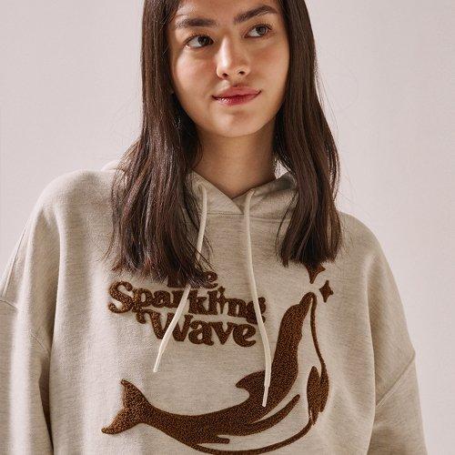 Dolphin Bookle Hoodie Oatmeal