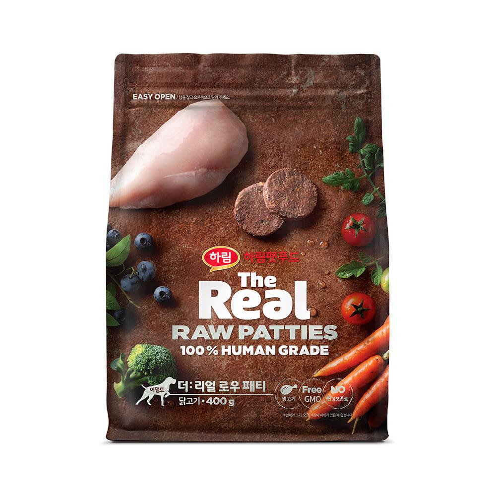더리얼로우 패티 어덜트 400g (닭고기) 하림펫푸드 강아지 동결건조사료 