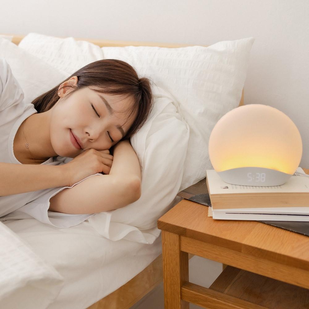 인공태양 알람시계 수면등 백색소음기 무소음 탁상시계 조명 라툴 햇살시계