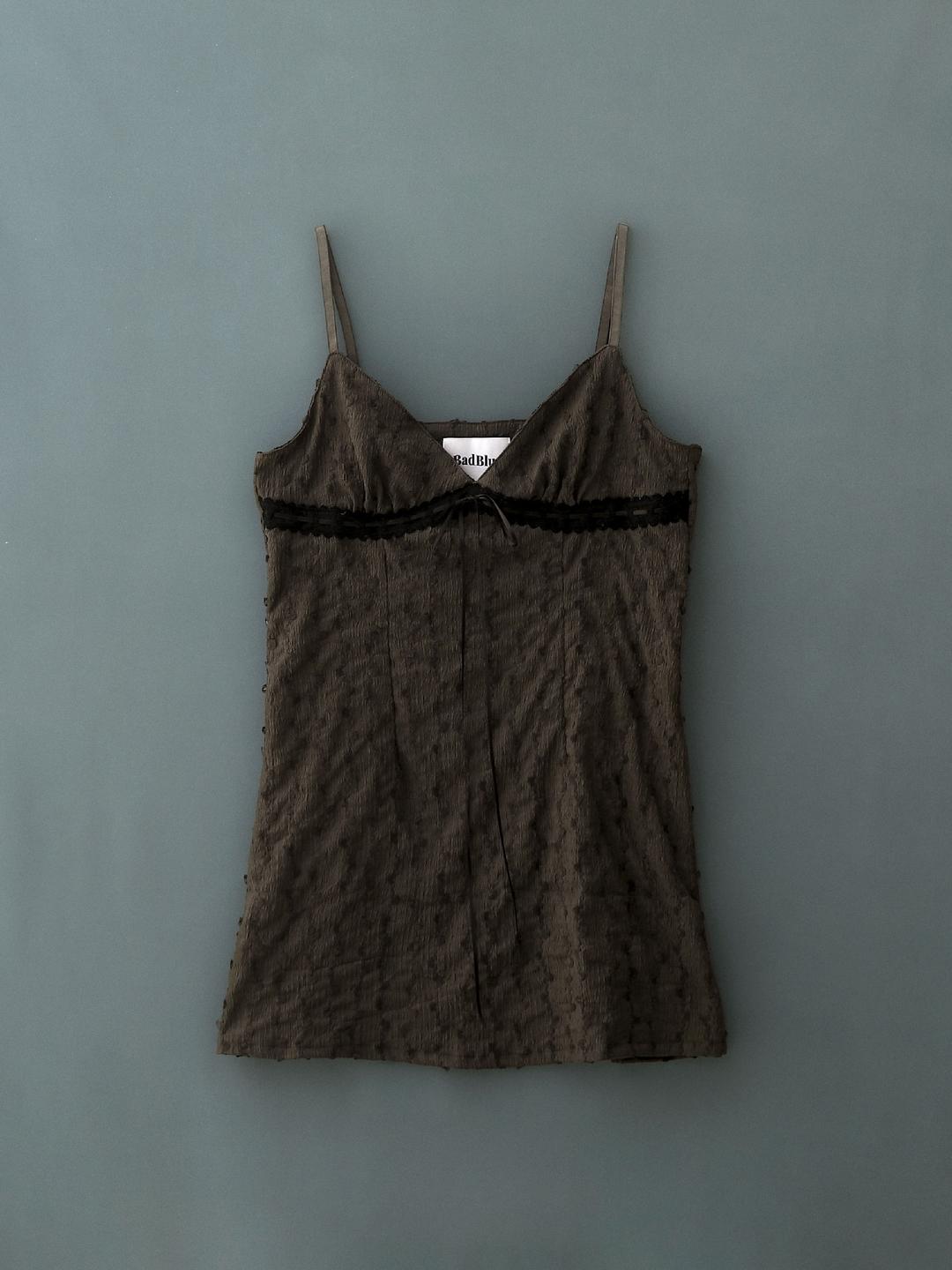 Muddy Ribbon Dress Brown