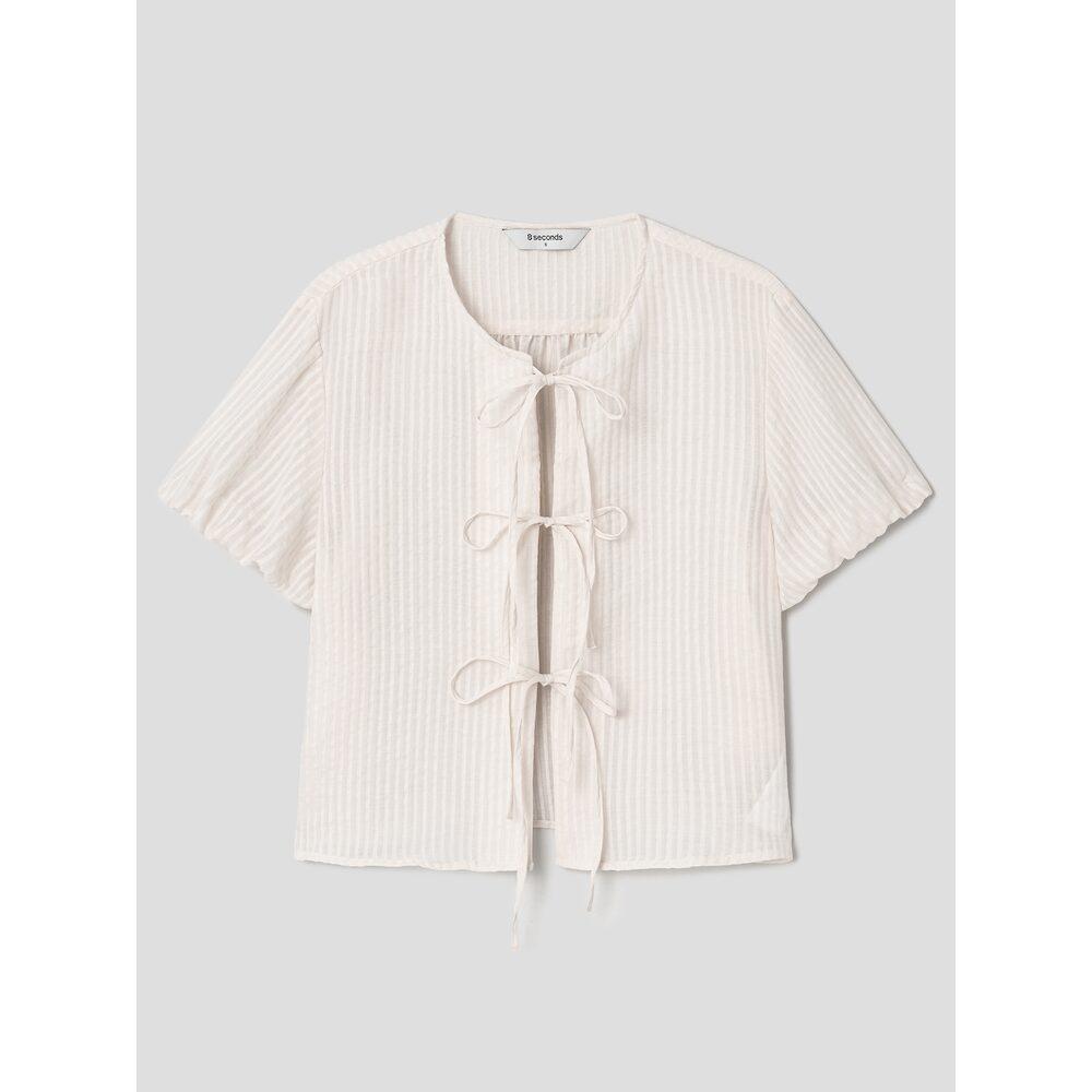 에잇세컨즈 볼륨 소매 블라우스  아이보리 (125465MQ30)