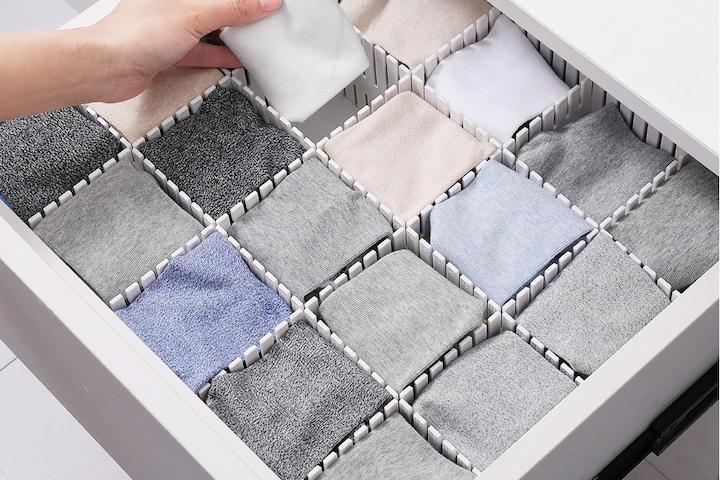 잘라쓰는 서랍 정리 수납 칸막이 파티션 4개세트 37cm 47cm