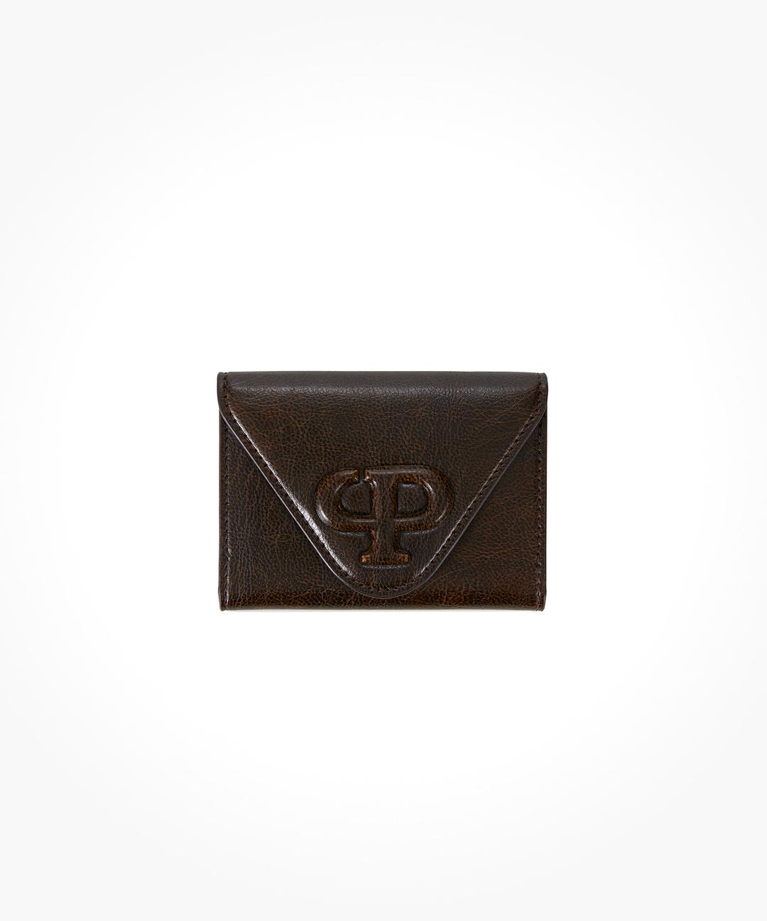CP SIGNATURE MARK CARD WALLET(CRACK CHOCOLATE)