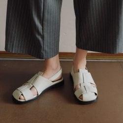 Puzzle sandals ivory