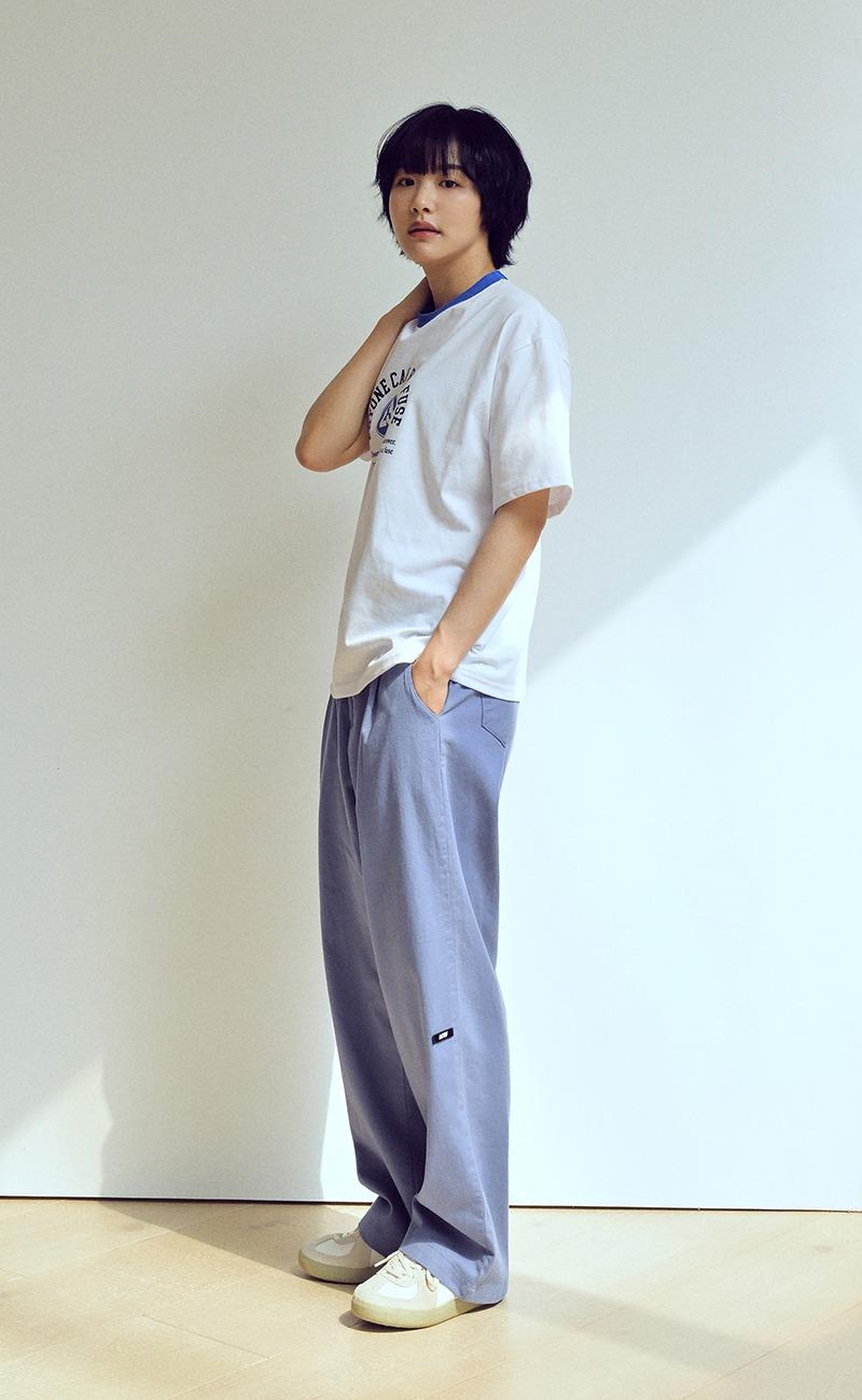 로이스 와이드 핀턱 팬츠 / sky