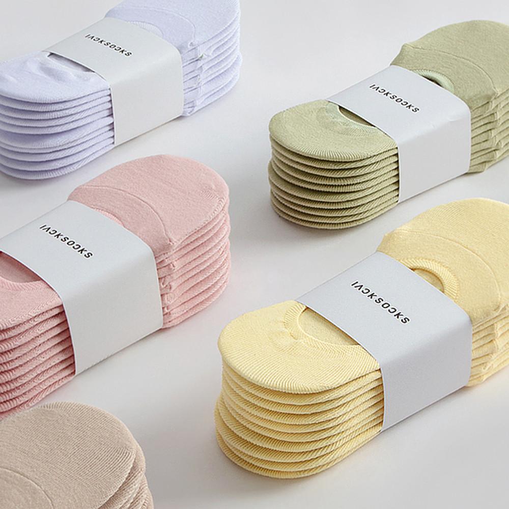 자체제작 국내생산 남여 컬러 페이크삭스 커플덧신 남자여자양말 10색상 no.300