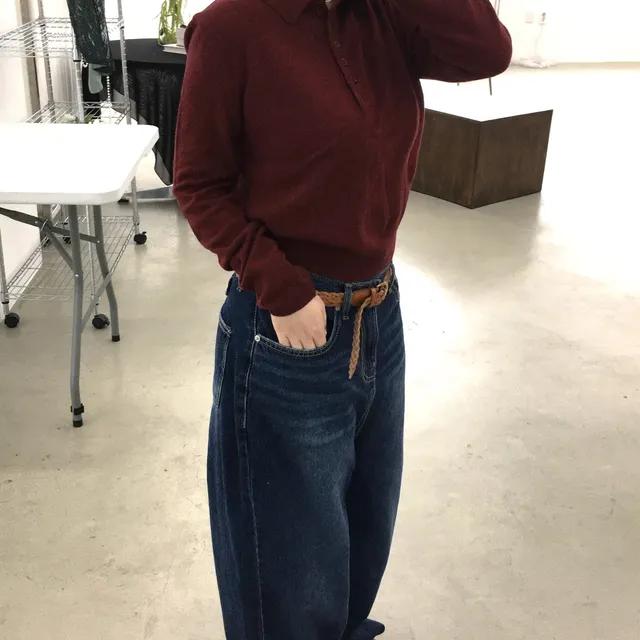 (3 color) (주문폭주) 울카라 버튼니트