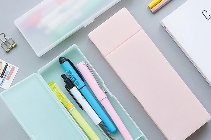 베리구즈 심플 사각 필통 무지 펜케이스