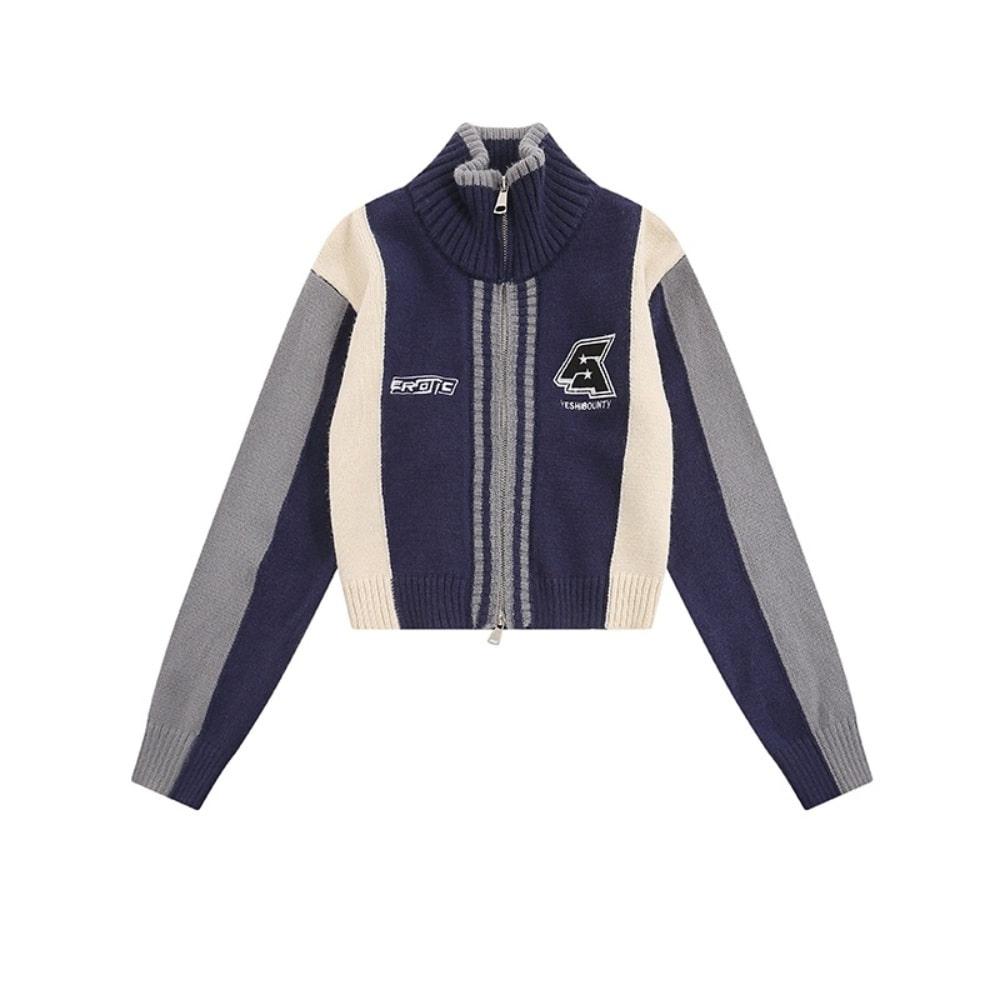 스포티 니트 집업