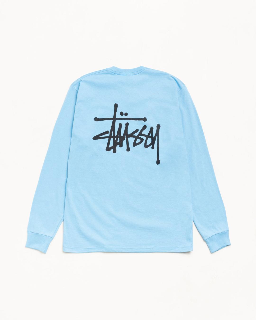 BASIC STÜSSY LS TEE - Sky Blue / S