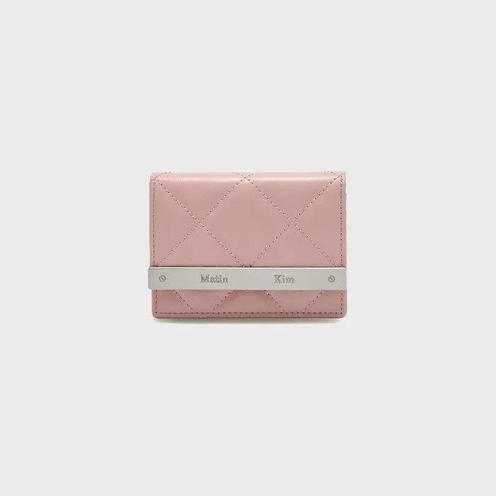 PUFF QUILT WALLET IN PINK