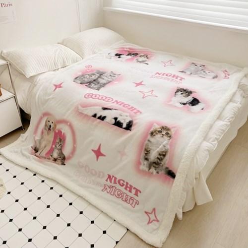 키치무드 오브제 모음 담요 극세사 대형 담요 10types