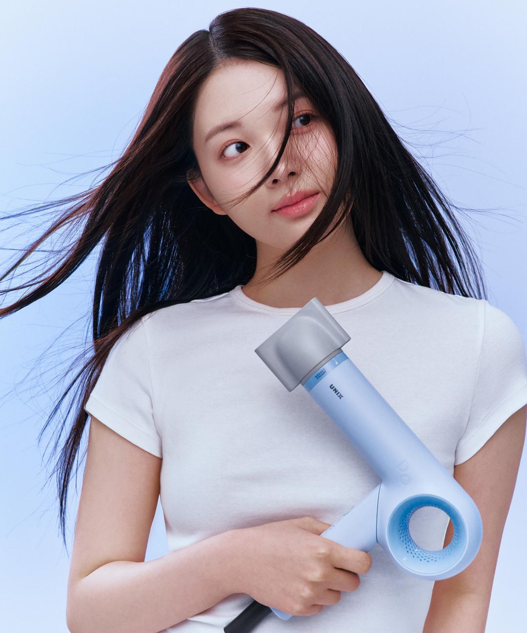 유닉스 디오 폴드 프리볼트 BLDC 여행용 스타일 드라이기(헤이즈블루) UN-A9320B