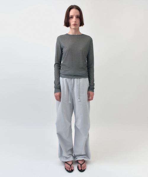 Peach Parachute Pants / Ice Blue