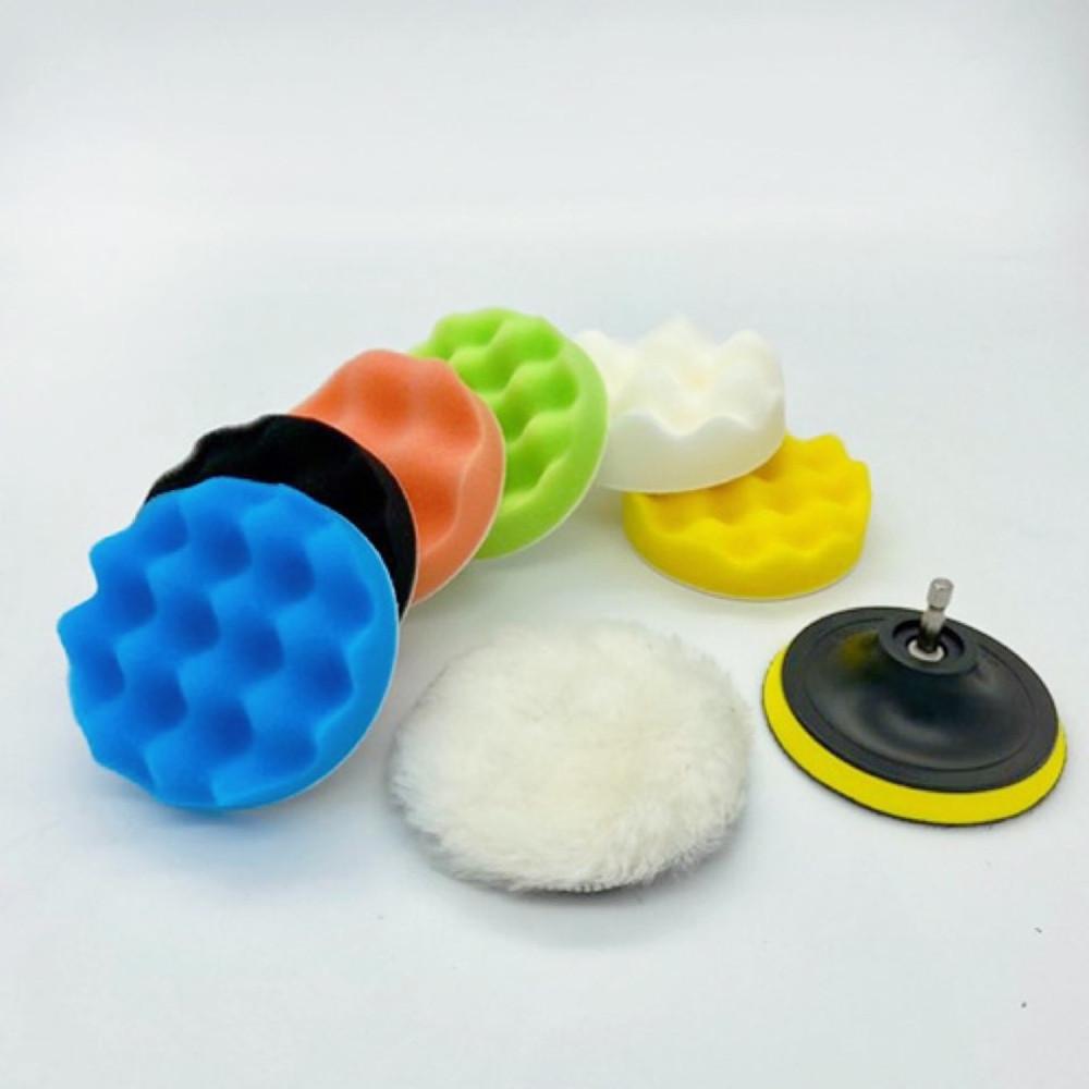 전동 드릴 광택패드 자동차광택기 폴리싱 스펀지패드 3인치 7종 광택패드 세트