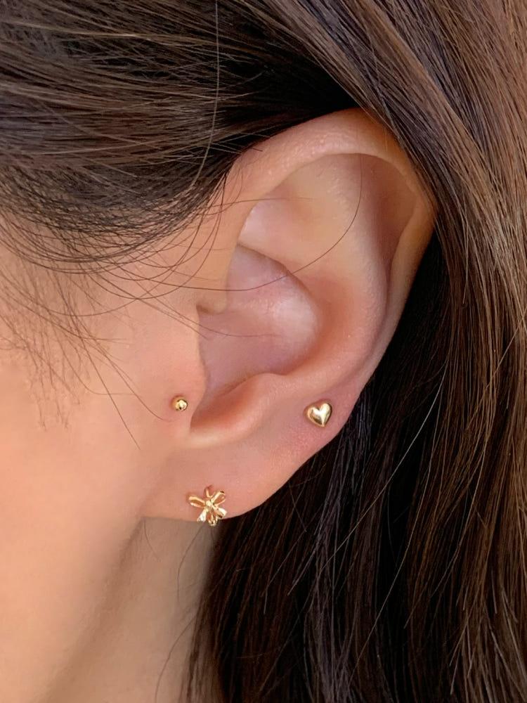14k 보니타 하트 귀걸이 피어싱 2type