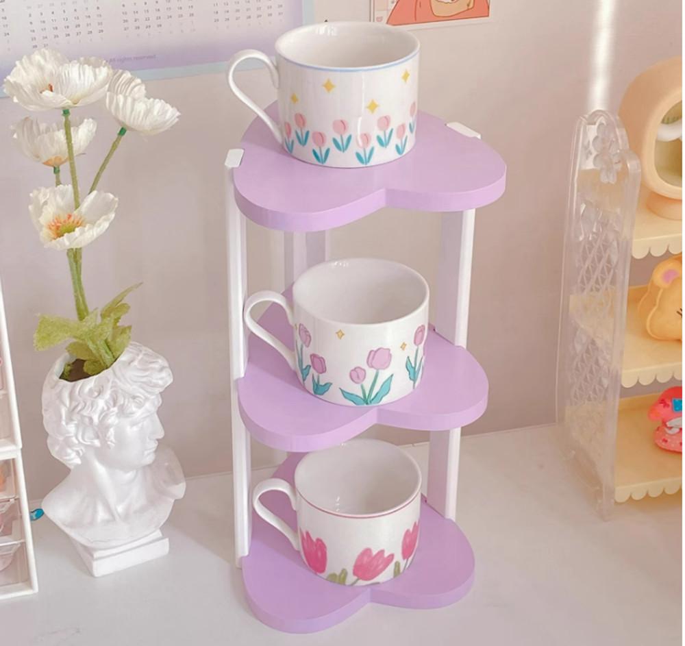 하트 수납선반 3단 책상선반 책꽂이