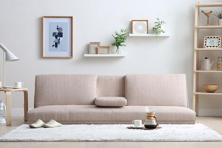 데이지 패브릭 3인용 컵홀더 접이식 쇼파베드