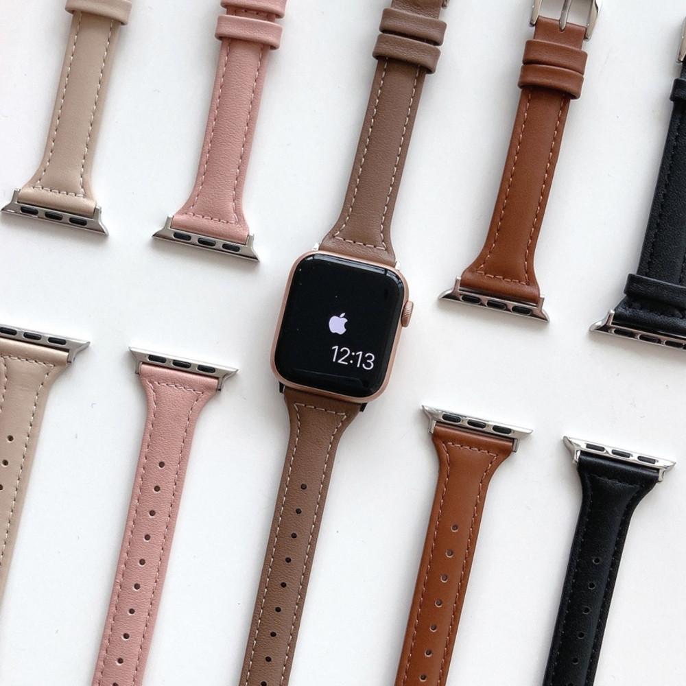 6컬러 애플워치 슬림 소가죽 스트랩 7 SE 6 5 4 3 2 1