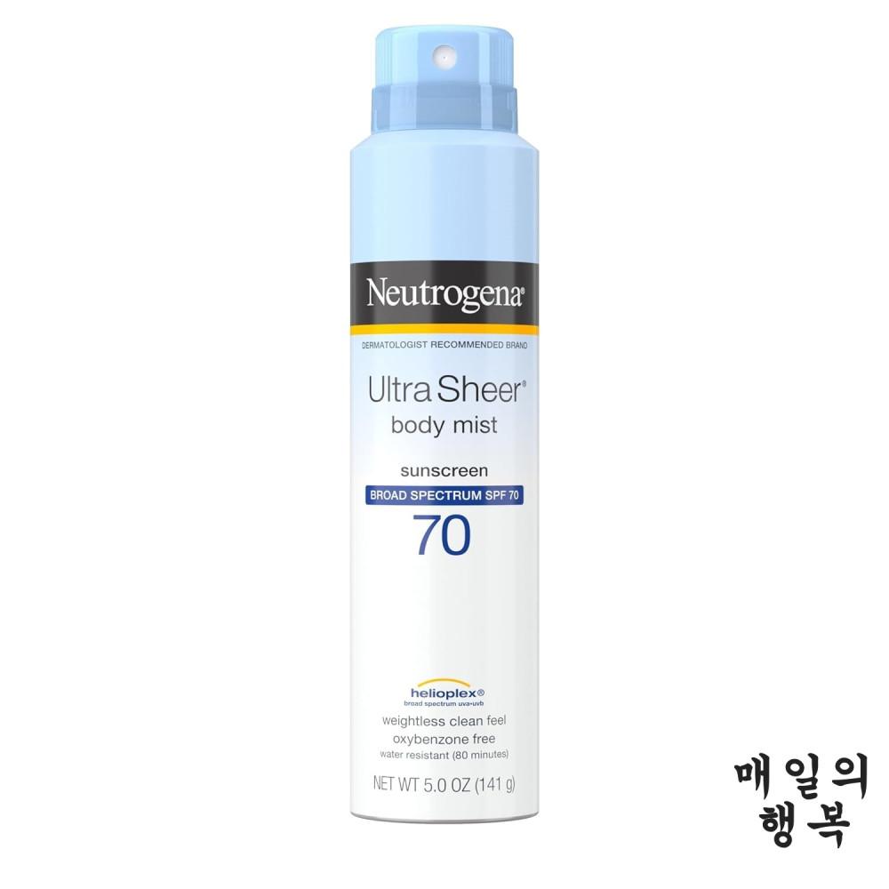 뉴트로지나 울트라 쉬어 바디 미스트 선스프레이 SPF 70, 141g