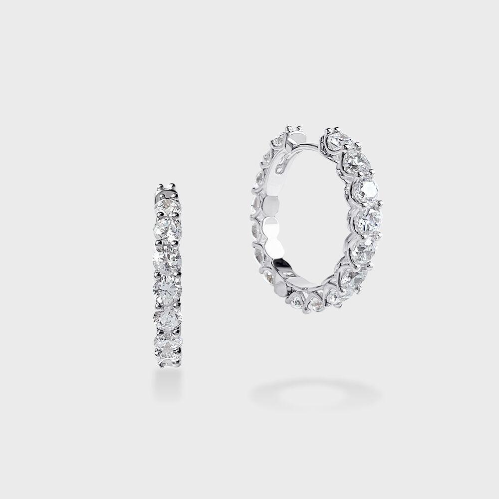 3MM 테니스 허기스 링 귀걸이