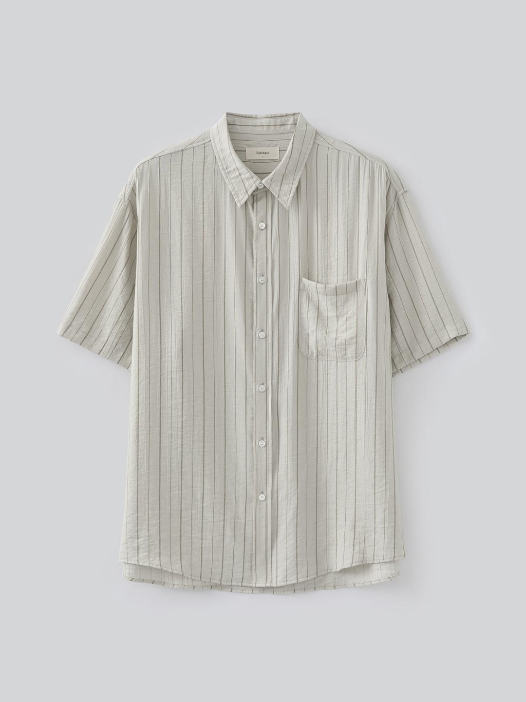 Sona Stripe Half Shirts (Mute Beige)