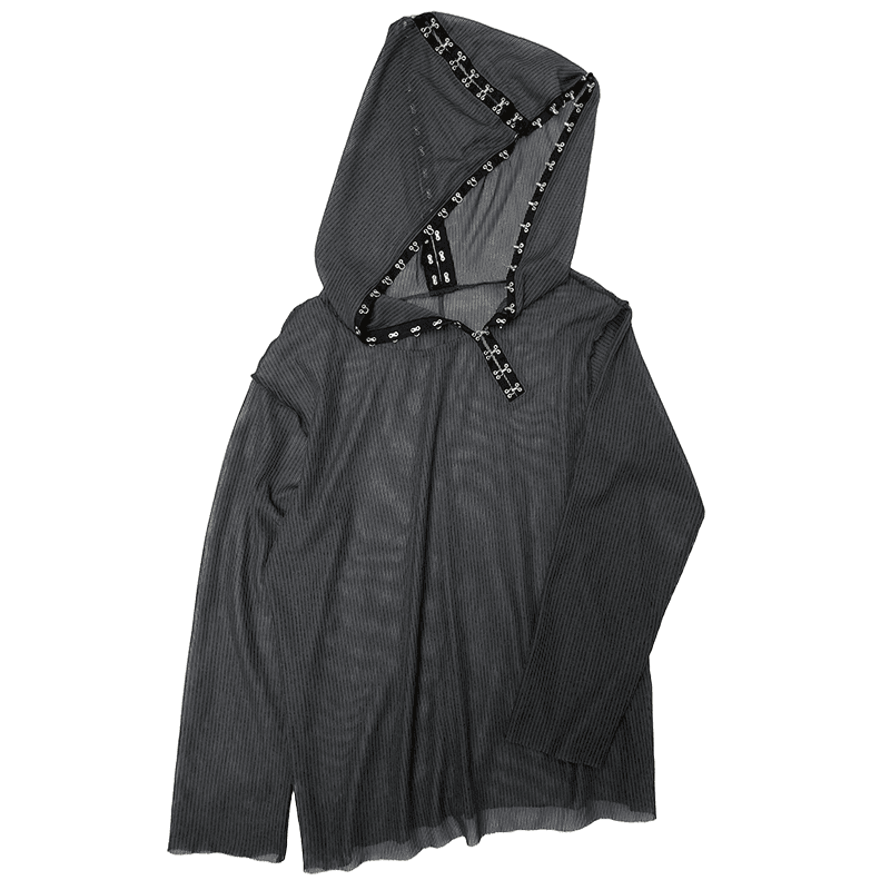 [STILL LETHARDY] HOOK N EYE MESH HOODIE