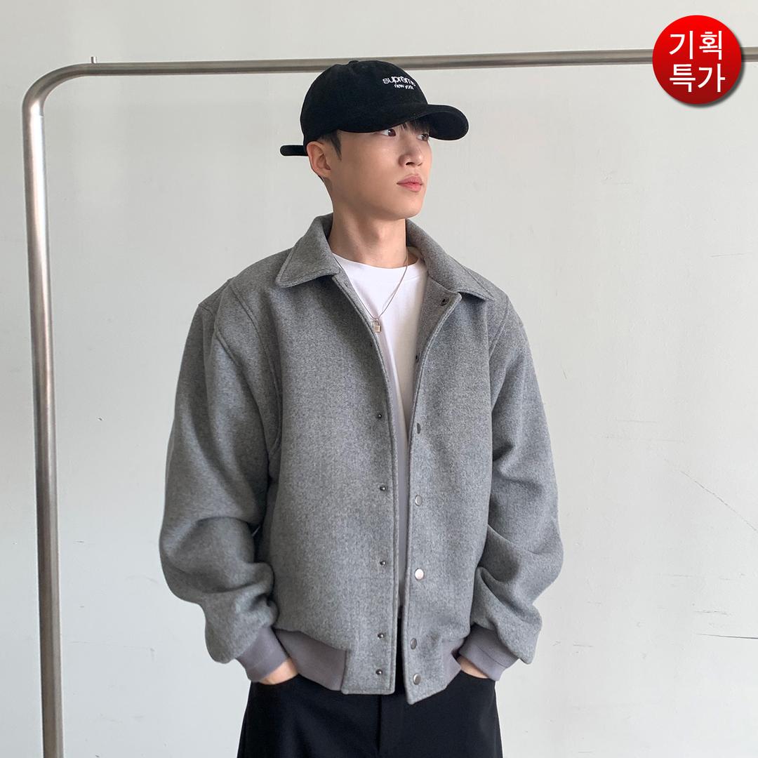 [기획특가] 베이스 덤블 바시티 스냅 자켓 (2color)