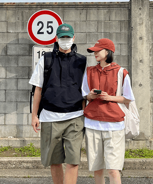 [남여공용] 웨스턴 나일론 아노락 베스트 (4 color)