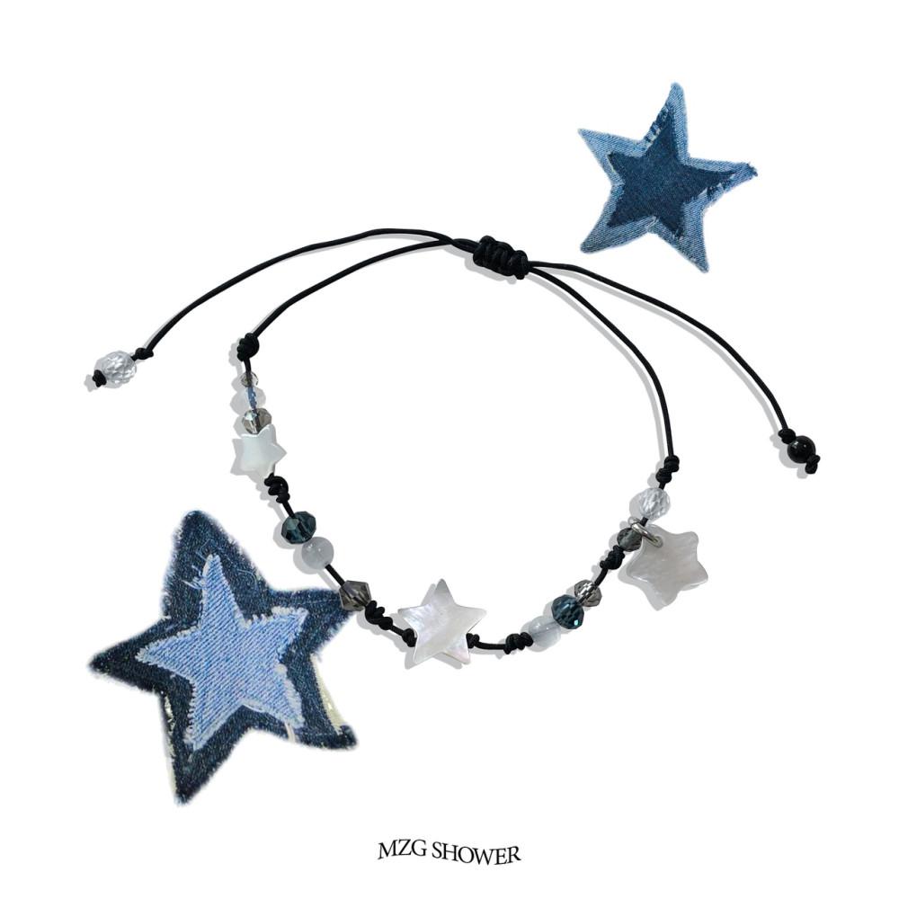 빈티지 별 자개 원석 매듭 팔찌