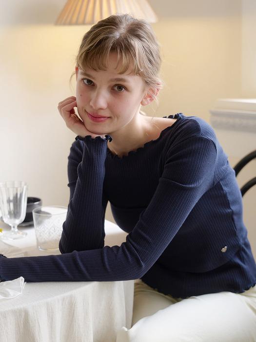 Puri layered t-shirt_ Navy