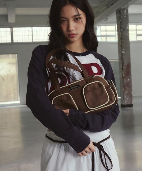 프렌다(PRENDA)  NYLON POCKET BAG BROWN - 사이즈 & 후기 | 무신사
