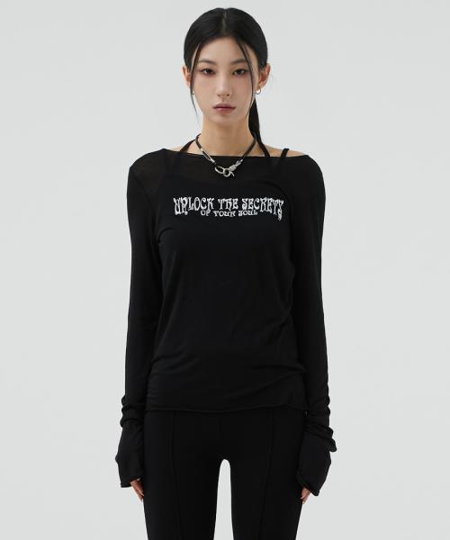 시크릿 소울 긴팔티 블랙