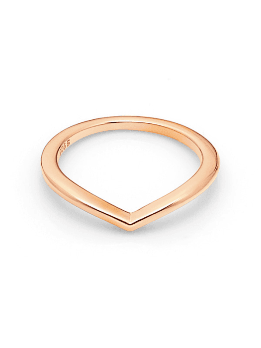 샤이닝 위시본 로즈 반지 186314