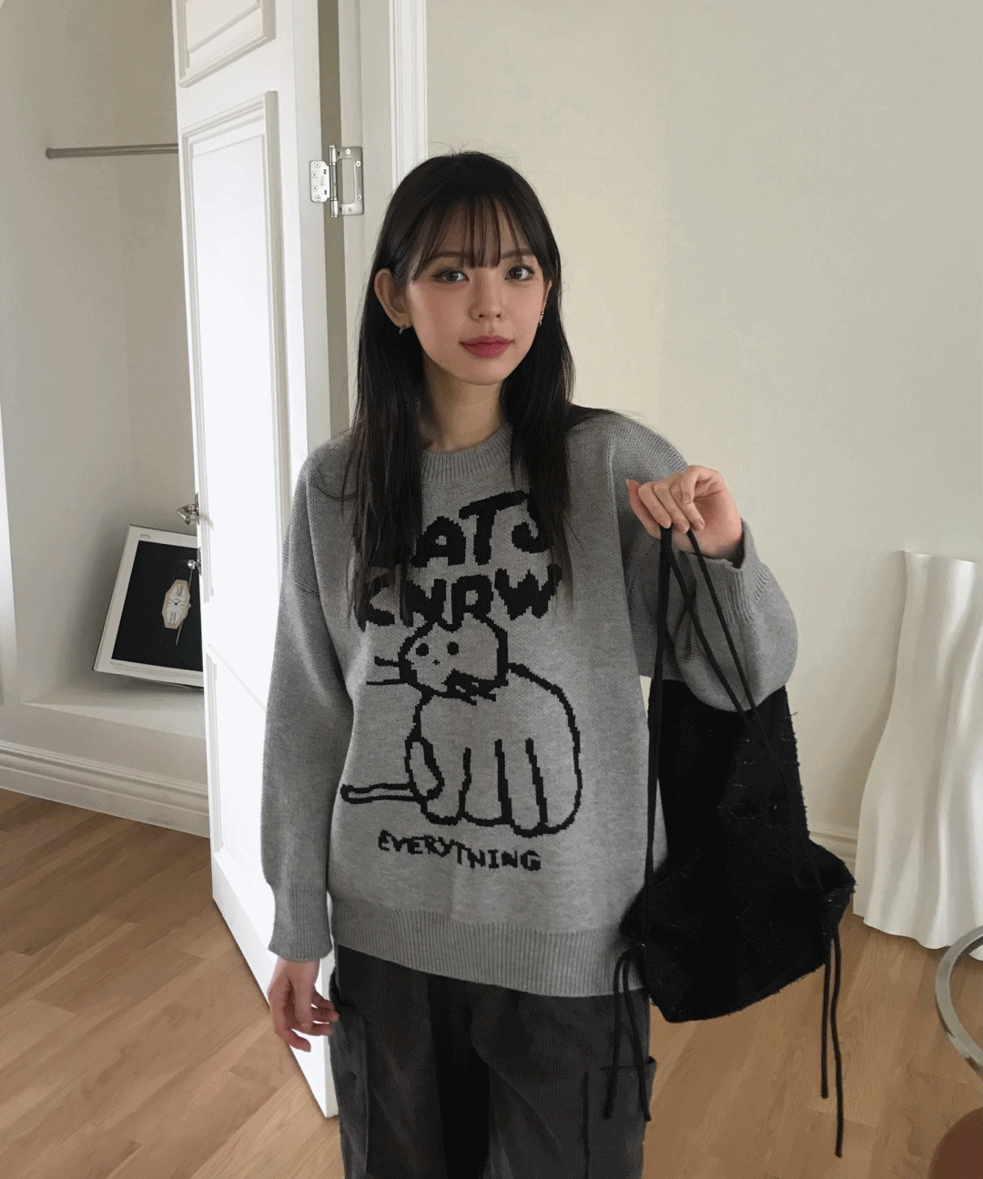 아르코이리스 Anything cat loose fit knit 애니띵 캣 루즈핏 니트
