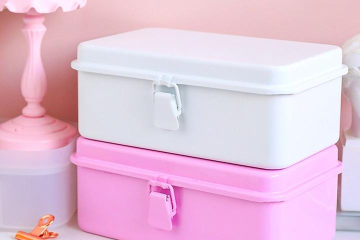 [리퍼] 사각 틴케이스 철제 다용도 소품정리함 스티커포함