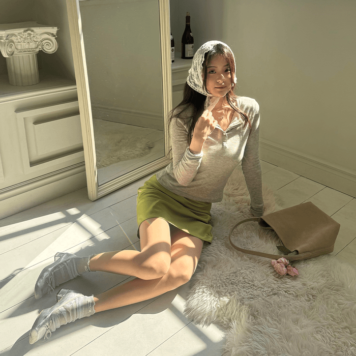 [지민 착용][3차] Tencel Button T-Shirt_3 Colors