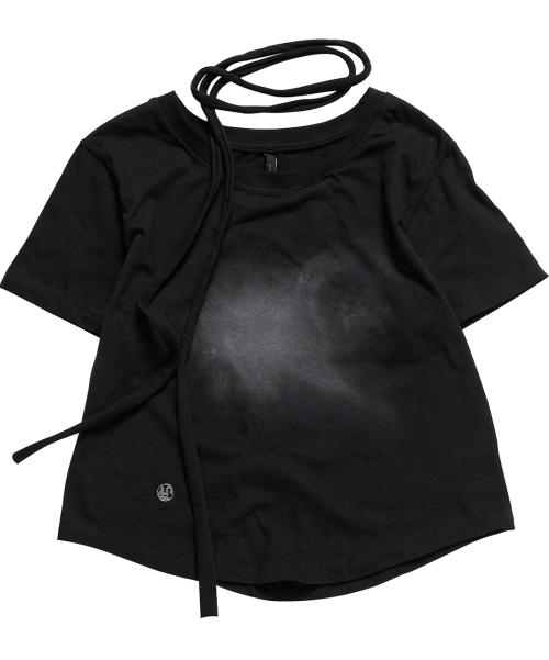 플레어업(FLAREUP)  Vanish Tie Scarf T-Shirt (FL-114_Black) - 사이즈 & 후기 | 무신사