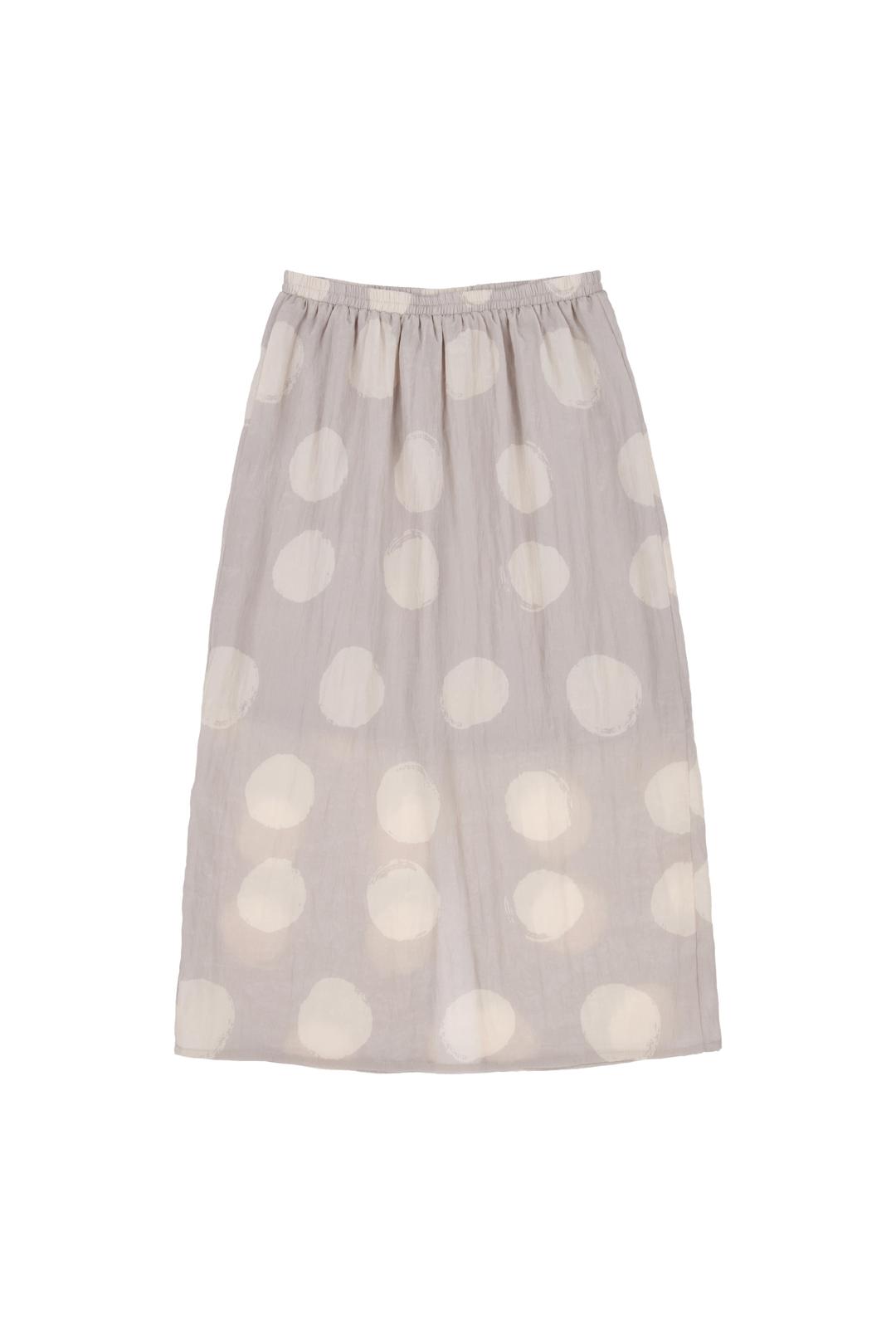 BASIC H-LINE PRINTED BANDING SKIRT, DOT