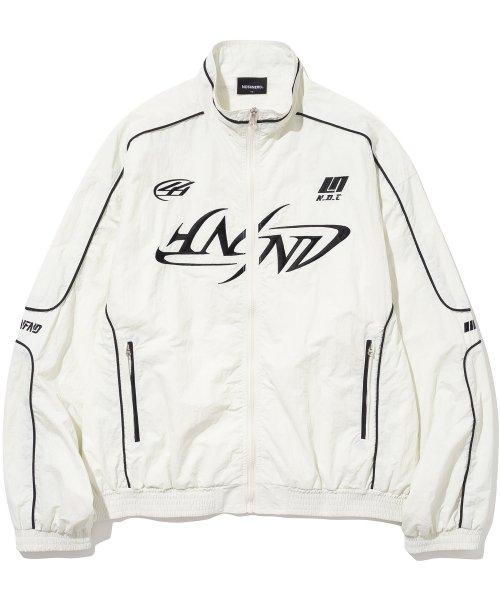 Tribal Logo Nylon Racing Jacket - White