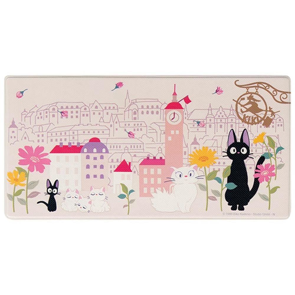 마녀배달부키키 지지 쿠션 롱 매트 발매트 주방매트 (45×90) / 항균 방취 곰팡이방지 방염 PVC 지브리 [일본 직수입 정품]