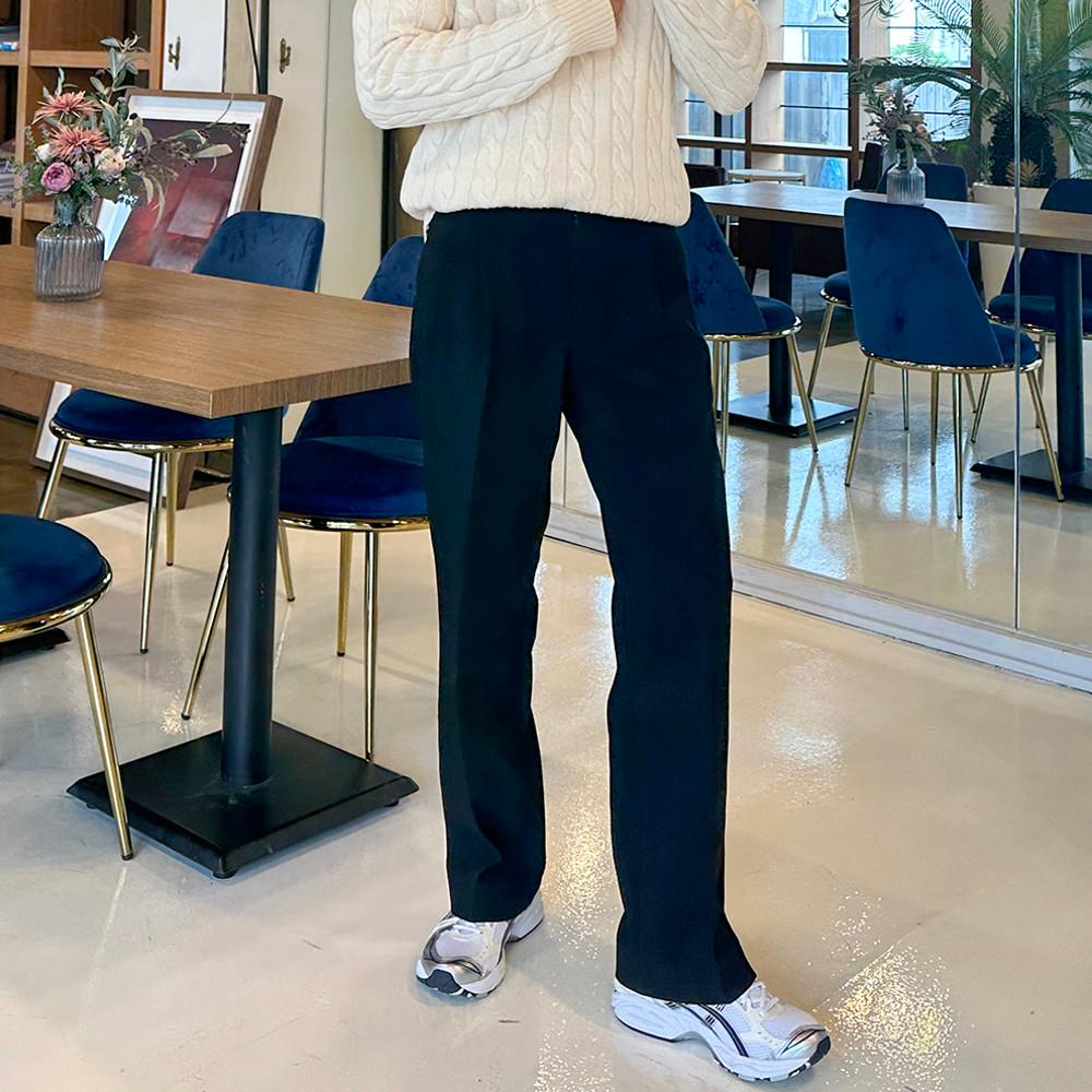 [HF] 남자 뒷밴딩 와이드 투턱 슬랙스 ( 4 color )