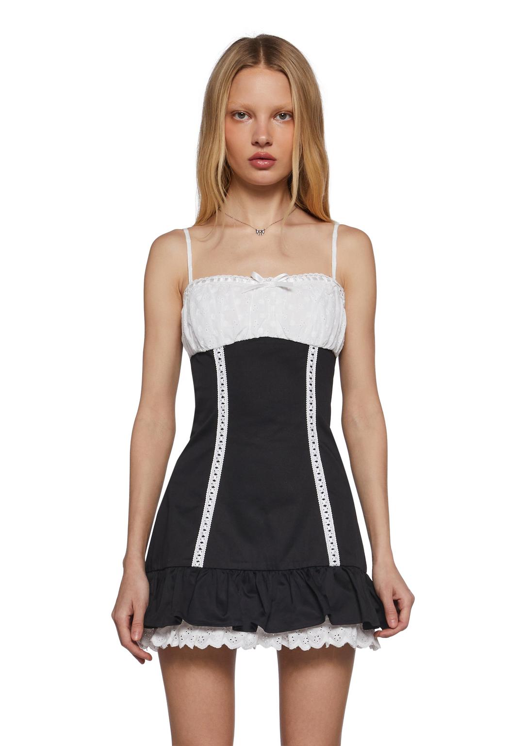 Darling Gaze Fit N’ Flare Dress - BLACK / XX-Small
