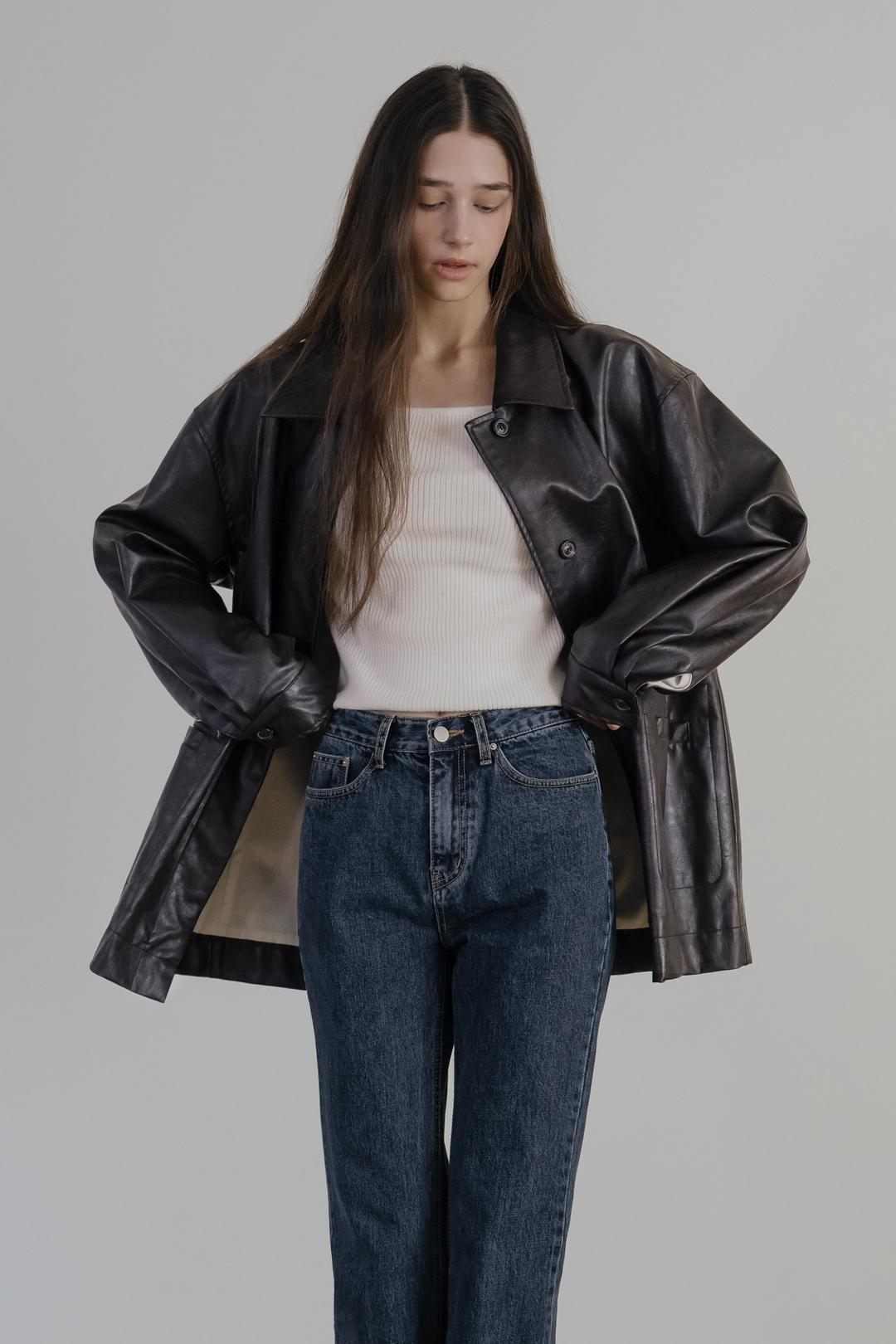 Robbie Leather Jacket_Dark Brown
