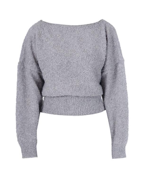 오프숄더 니트 슬림 입술넥 겨울 포근한 예쁜니트