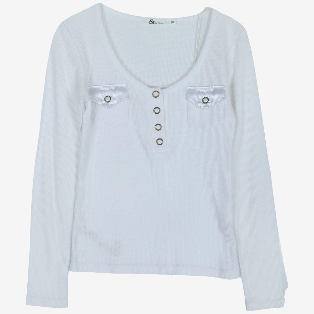 &BYP&D 면 폴리 긴팔 티WOMEN(XS)YT0141