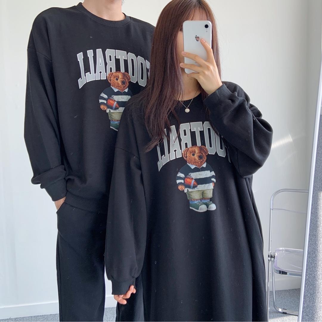 [초특가세일!!/선착순/맨투맨&원피스/커플룩강추/남녀공용]  테디베어 풋볼 맨투맨, 테디원피스 5color