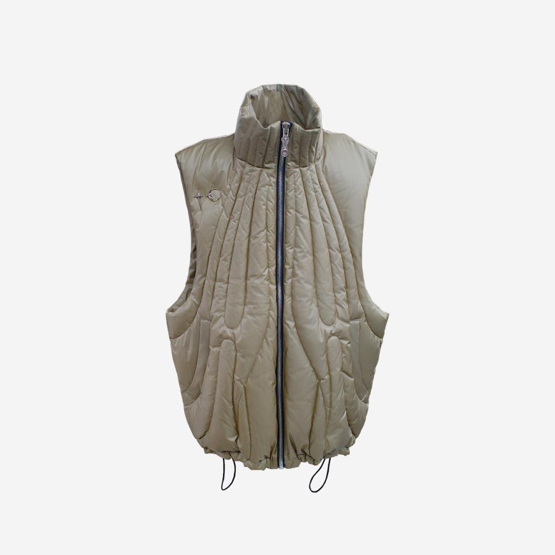 Thug Club Cave Down Vest Beige