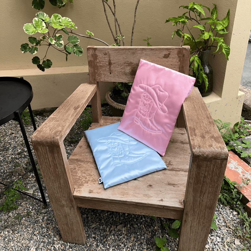 [Handmade] Satin Embroidery Tablet Sleeve 11, 14 Inch (2 Colors)